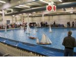 The pool is large enough to demonstrate racing yachts as well as scale sail craft.